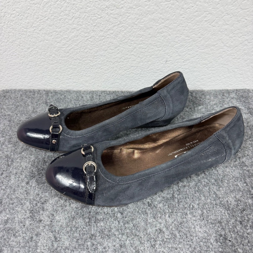 AGL Attilio Giusti Leombruni Wedge Ballet Flat Womens 42 11.5 Grey Suede Leather